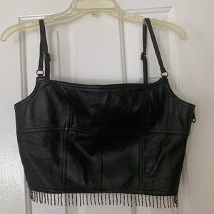 Leather Crop Top